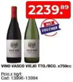 Maxiconsumo Vino vasco viejo tto./bco. oferta