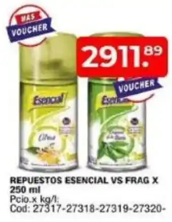 Maxiconsumo Repuestos esencial vs frag oferta