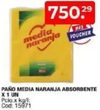 Maxiconsumo Paño media naranja absorbente oferta