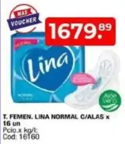 Maxiconsumo T. femen, lina normal c/alas oferta