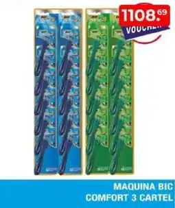 Maxiconsumo Maquina BIC comfort 3 cartel oferta