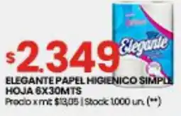 Changomas Elegante papel higienico simple hoja oferta