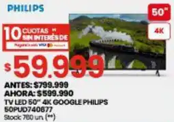 Changomas Philips tv led 50" oferta