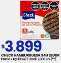 Changomas Check hamburguesa oferta