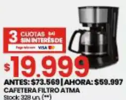 Changomas Cafetera filtro atma oferta