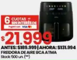 Changomas Freidora de aire bca atma oferta