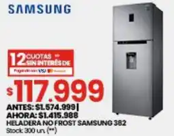 Changomas Samsung heladera no frost oferta