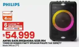 Changomas Philips torre de sonido party speaker oferta