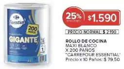 Carrefour Carrefour essential rollo de cocina maxi blanco oferta