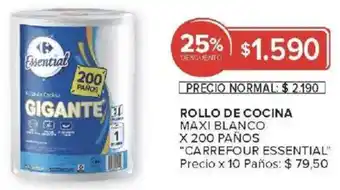 Carrefour Carrefour essential rollo de cocina maxi blanco oferta