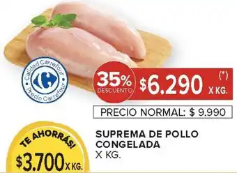 Carrefour Suprema de pollo congelada oferta