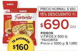 Carrefour Fideos v/tipos oferta