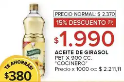 Carrefour Cocinero aceite de girasol pet oferta