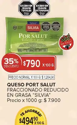 Carrefour Silvia queso port salut fraccionado reducido en grasa oferta