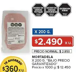 Carrefour Bajo precio garantizado mortadela oferta