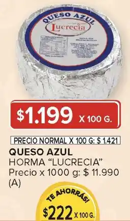 Carrefour Lucrecia horma queso azul oferta