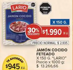 Carrefour Lario jamón cocido feteado oferta