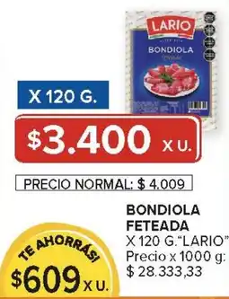 Carrefour Lario bondiola feteada oferta