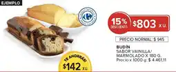 Carrefour Budín sabor vainilla/ marmolado oferta