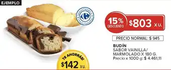 Carrefour Budín sabor vainilla/ marmolado oferta