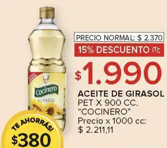 Carrefour Cocinero aceite de girasol pet oferta