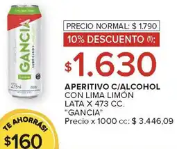 Carrefour Aperitivo c/alcohol con lima limón lata oferta