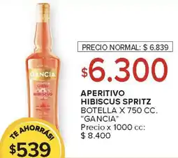 Carrefour Gancia aperitivo hibiscus spritz botella oferta