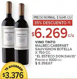 Carrefour El esteco don david vino tinto malbec/cabernet sauvignon botella oferta