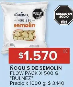 Carrefour Bulnez ñoquis de semolín flow pack oferta