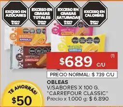 Carrefour Carrefour classic obleas v/sabores oferta