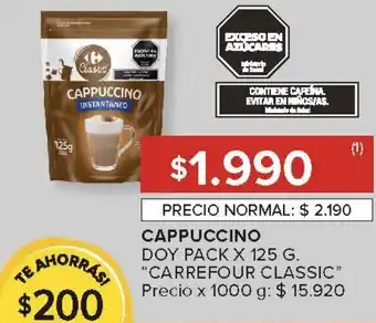 Carrefour Carrefour classic cappuccino doy pack oferta