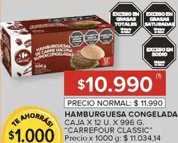 Carrefour Carrefour classic hamburguesa congeladas oferta