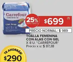 Carrefour Carrefour toalla femenina con alas con gel oferta