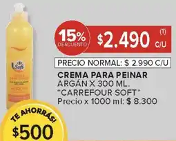 Carrefour Carrefour soft crema para peinar argán oferta