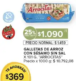 Carrefour Arrocitas galletas de arroz con sésamo sin sal oferta