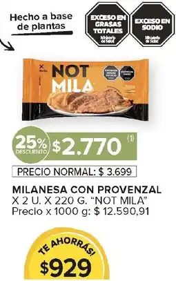 Carrefour Not mila milanesa con provenzal oferta