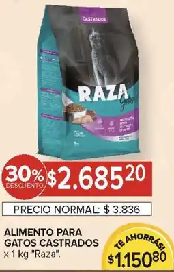 Carrefour Raza alimento para gatos castrados oferta