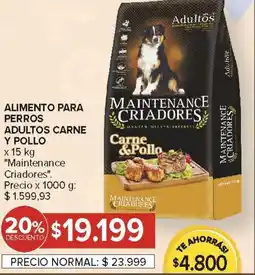 Carrefour Alimento para perros adultos carne y pollo oferta