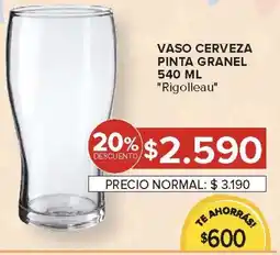 Carrefour Vaso cerveza pinta granel oferta