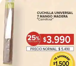 Carrefour Carrefour cuchilla universal 7 mango madera oferta