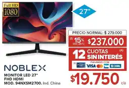 Carrefour Noblex monitor led 27" oferta