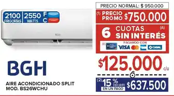 Carrefour BGH Aire acondicionado split oferta