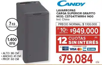 Carrefour Candy lavarropas carga superior oferta