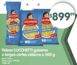 Supermercados Buenos Días Lucchetti fideos guiseros oferta