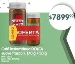 Supermercados Buenos Días Dolca café instantáneo suave frasco oferta