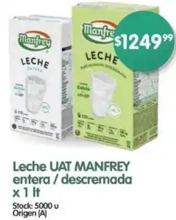 Supermercados Buenos Días Leche uat manfrey entera / descremada oferta