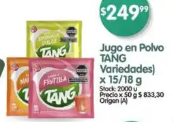 Supermercados Buenos Días Tang jugo en polvo variedades oferta