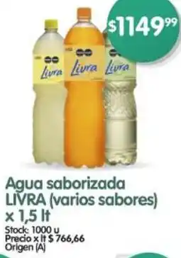 Supermercados Buenos Días Livra agua saborizada oferta