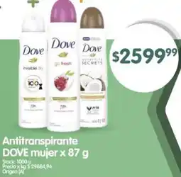 Supermercados Buenos Días Dove antitranspirante mujer oferta