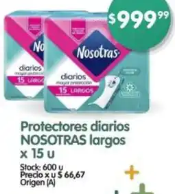 Supermercados Buenos Días Nosotras protectores diarios largos oferta